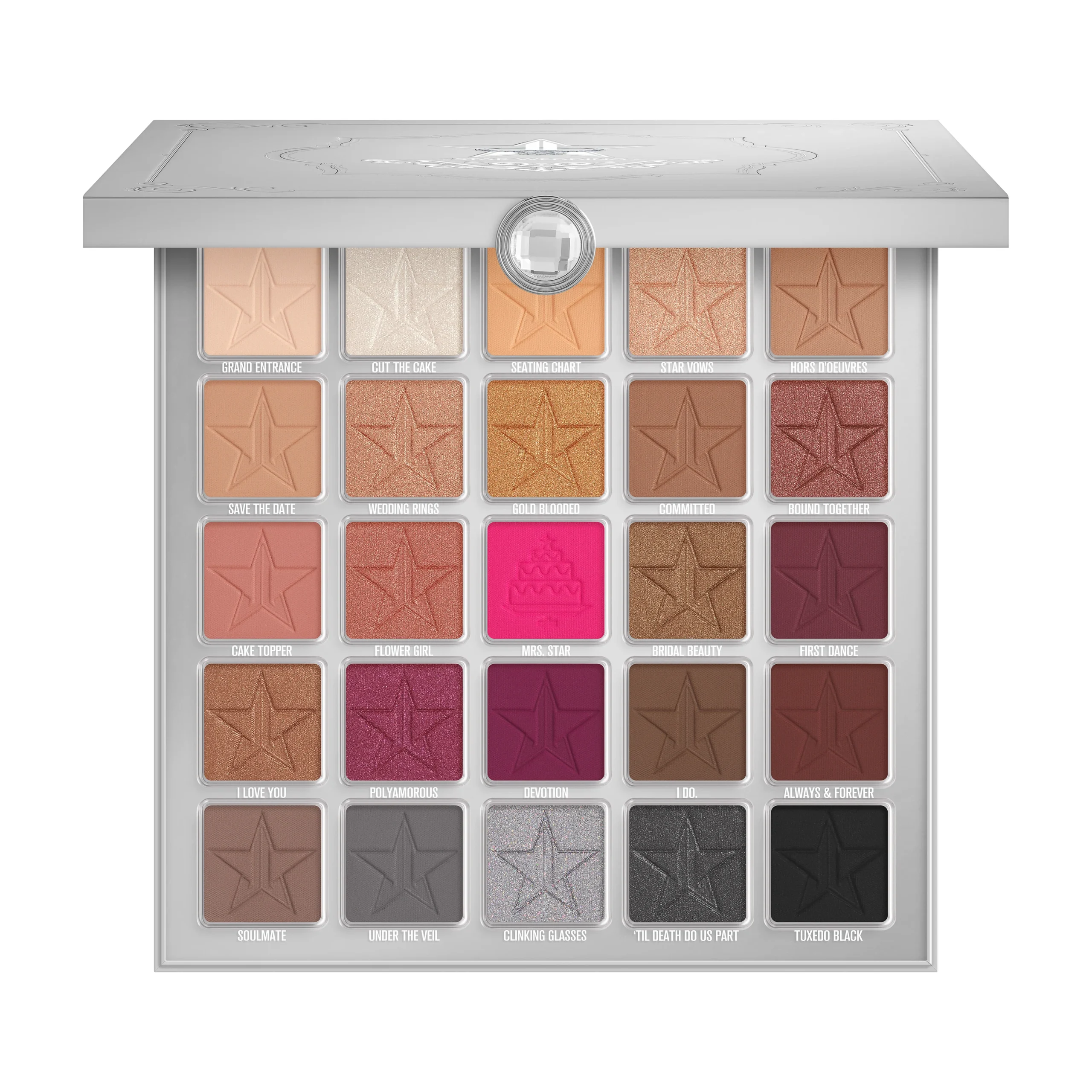 StarWedding open lid makeup palette