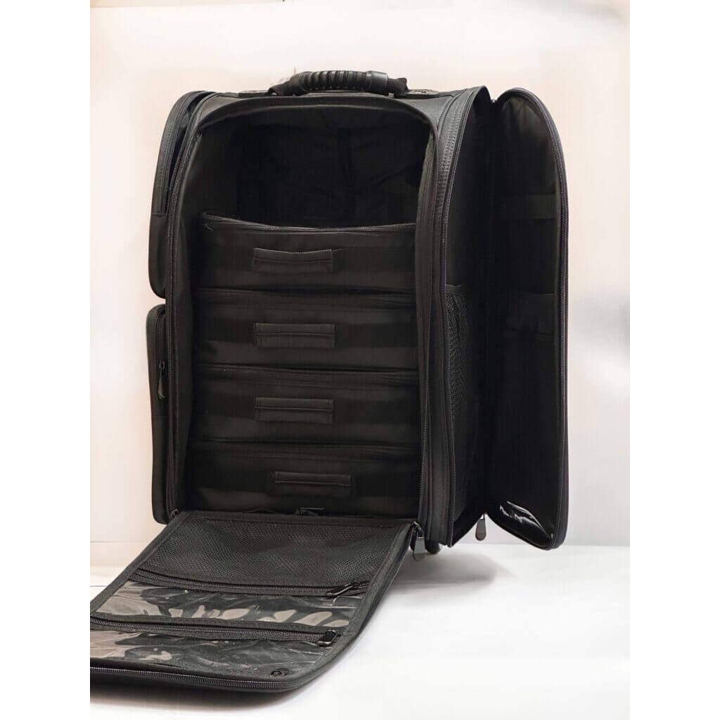 Travel makeup case organizer kit