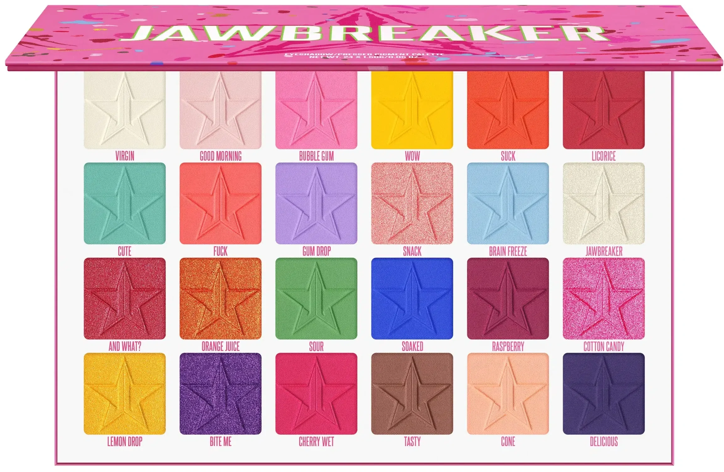 Jeffree Star Jawbreaker palette colors